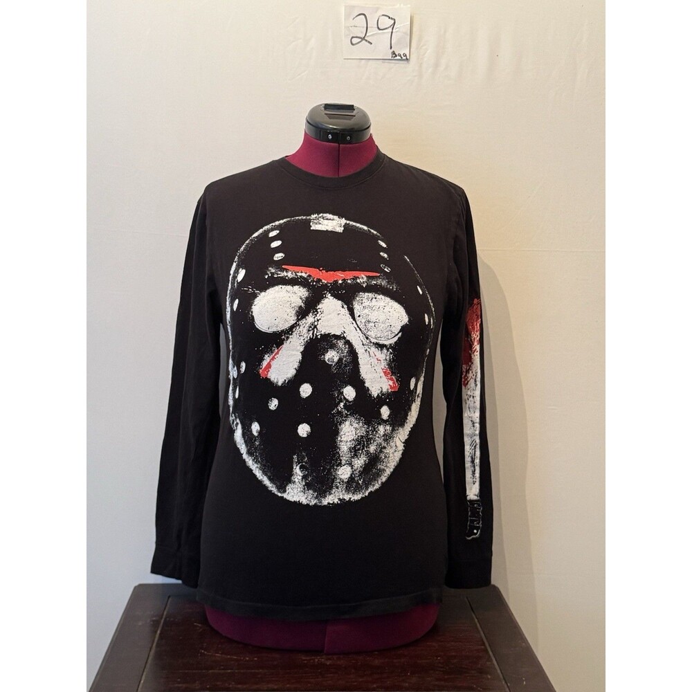Friday The 13th Jason Voorhees Hockey Mask Long Sleeve Graphic Shirt Small